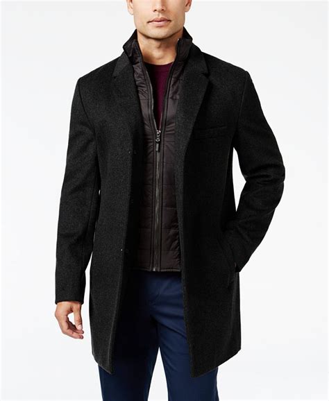 michael kors mens wool jacket|michael kors men's overcoat macy's.